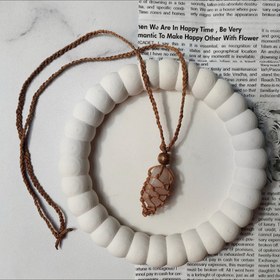 تصویر گردنبند سنگ رزکوارتز 