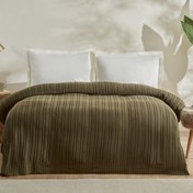 تصویر پتو بافتني دو نفره خاكي تريسي كاراجا هوم 8581 