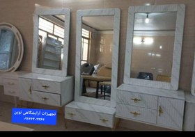 تصویر دکور آرایشگاهی کرکره ای پایه فلزی سه تیکه 