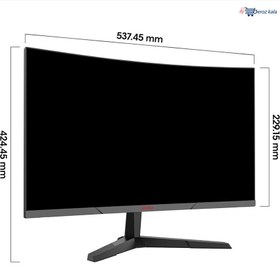 تصویر مانیتور گیمینگ خمیده کووری 24E6CA سایز 24 اینچ Koorui Gaming 24E6CA 24 Inch Monitor