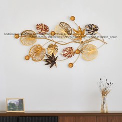 تصویر تابلو مدرن فلزی 120*70مدل لوسیا DE2550 تمام استیل طلایی کد FR217 