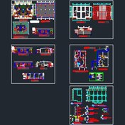 تصویر فایل اتوکد خانه دوبلکس کوچک با دو اتاق خواب ابعاد 12 در 9 