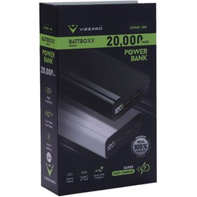 تصویر پاوربانک ویزارو مدل BATTBOXX Series Atomic ظرفیت 20000 میلی آمپر ساعت Vizzaro BATTBOXX Series Atomic 20000mAh Power Bank