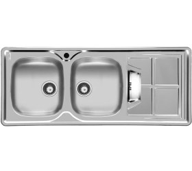 تصویر سینک ظرفشویی دو لگنه اخوان کد 161SP توکار Akhavan Model 161 SP Type Sit-in Sink