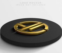 تصویر موکاپ لوگو لاکچری – Luxury gold logo 