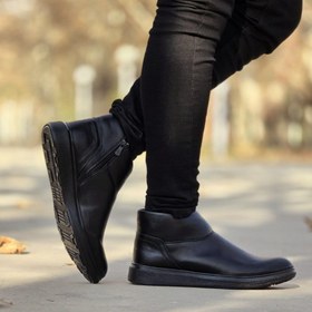 تصویر نیم بوت فوق العاده با کیفیت بغل زیپ مردانه پسرانه رنگ مشکی زیبا کد 2161 نیم بوت فوق العاده با کیفیت بغل زیپ مردانه پسرانه رنگ مشکی زیبا کد 2161