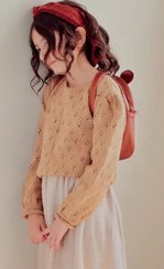 تصویر بلوز توری رنگ عسلی - سایز 