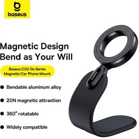 تصویر پایه نگهدارنده گوشی موبایل بیسوس مدل C02 Go Series Baseus C02 Go Series Magnetic Car Phone Mount BS-CM026 C40165500111-00