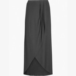 تصویر دامن بلند کشی ویسکوز مشکی نکست NEXT 