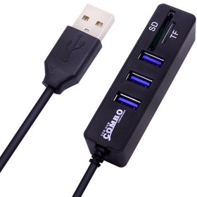 تصویر هاب و کارت خوان 5 پورت USB 2.0 مدل Combo 