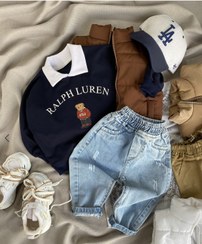 تصویر دورس سرمه ای پولو بچه گانه دورس بلوز سرمه ای پولو