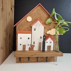 تصویر جاکلیدی به همراه گلدان دلسی وود 