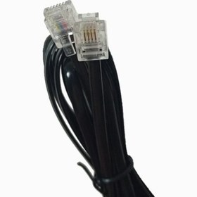 تصویر سیم تلفن چهار رشته 5 متری سوکت دار - مشکی Telephone Cable - 5m