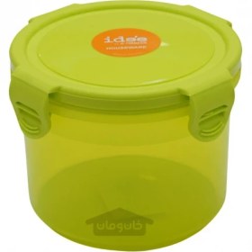 تصویر ظرف غذای گرد درب دار پایونیر رنگ سبز 640 میلی لیتر Pioneer Pioneer green round food container with cap 640 ml