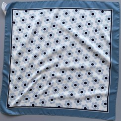 تصویر مینی اسکارف گلدار صورتی و آبی 