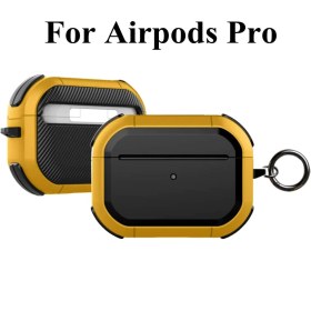 تصویر کاور اسپریگ مدل EggShell مناسب برای کیس اپل Airpod Pro 2 زرد ا کاور قاب کاور قاب