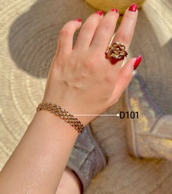 تصویر دستبند مینیمال مدل حصیری گلد Bracelet gold