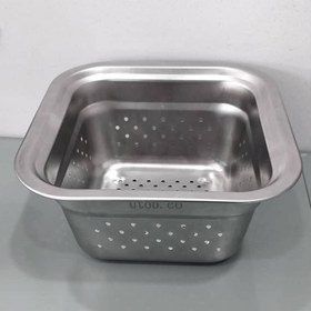 تصویر سبد مربع استیل Steel square basket