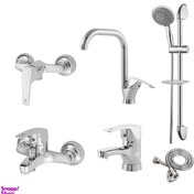 تصویر ست شیرآلات ترنم مدل دیانا کد CH2 مجموعه 6 عددی 