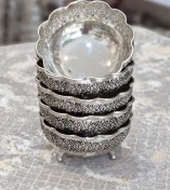 تصویر بستنی خوری مسی رز کروم پایه کوتاه 