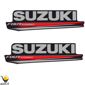 تصویر برچسب موتور سیکلت طرح Suzuki 