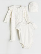 تصویر ست نوزادی دخترانه طلایی LC Waikiki | W5BH00Z1 اورجینال 