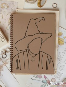 تصویر دفتر طرح هری پاتر Harry Potter notebooks