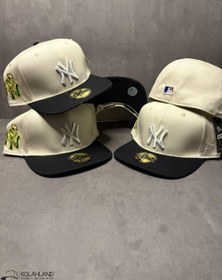 تصویر کلاه کپ فیت بک مشکی ساده NY 