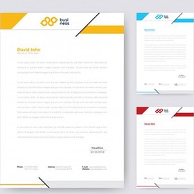 تصویر سربرگ A4 چند منظوره – Simple letterhead 