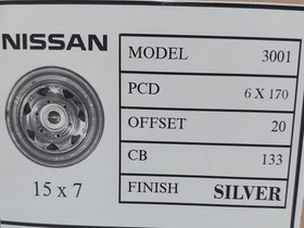 تصویر رینگ اسپرت مدل ۳۰۰۱ سایز ۷×۱۵ (۱۷۰×۶) نیسان وانت،کاروان Sports wheel 30011size 15x7(6×170) Nissan Truck