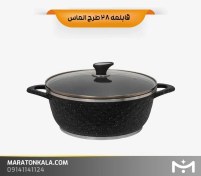 تصویر قابلمه سایز 28 طرح الماس رنگ مشکی ماراتن 