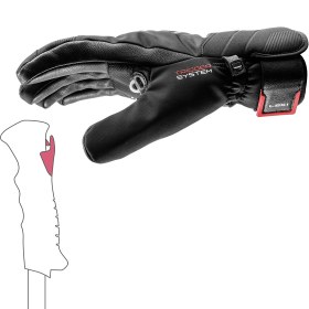 تصویر دستکش اسکی لکی Falcon 3D - مشکی 