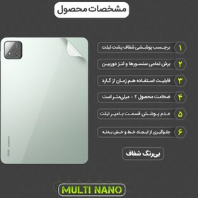 تصویر محافظ پشت شفاف مولتی نانو مدل X-F1T مناسب برای تبلت شیائومی Pad 7 Pro 11.2 inch 2024 