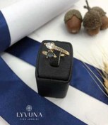 تصویر انگشتر طلایی تضاد قلب 