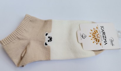 تصویر جوراب مچی دخترانه خرسی 