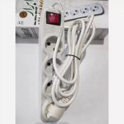 تصویر سه راهی برق چهارخانه با کابل 2/8 متری ابرار 