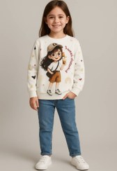 تصویر بلوز تک دخترانه طرح دختر عینکی - 45 