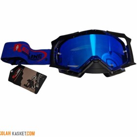 تصویر عینک موتور سواری کراسی REDLINE مدل BLUE ARMY Crossy Redline motorcycle riding glasses RED ARMY model