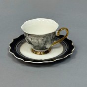 تصویر فنجان قهوه خوری ۶ نفره برند کیت آرت طرح رُز 