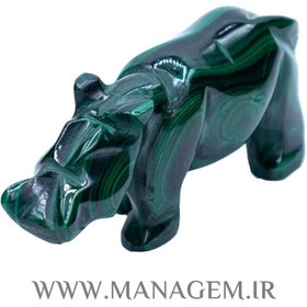 تصویر مجسمه کرگردن مالاکیت 