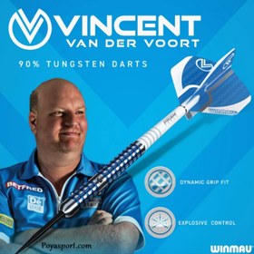 تصویر تیر دارت سوزنی حرفه ای تنگستن وینسنت winmau Vincent Van Der Voort 23 gr اصل 