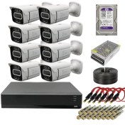 تصویر پک دوربین مداربسته 8 کانال پروتک 2 مگاپیکسل AHD 