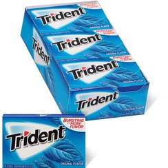 تصویر آدامس اصلی تریدنت آبی اصل باکس 12 عددی ا Trident Trident