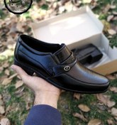 تصویر حراج کفش مجلسی مردانه مدل شبرو2009 مناسب کت و شلوار طرح جدید ساده و همیشگی رنگ مشکی با دوام 