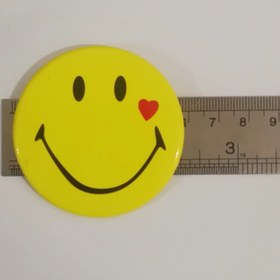 تصویر دکمه ایموجی زرد لبخند 