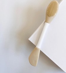 تصویر فیس براش سیلیکونی دو طرفه سه کاره 