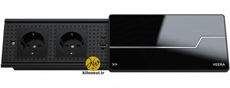 تصویر پریز کابینتی توکار - دو پریز ، دو USB - مدل T2 - ویرا الکتریک 