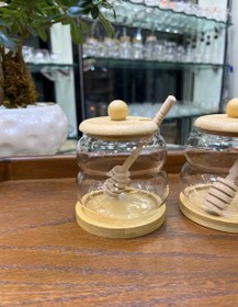 تصویر ظرف عسل درب بامبو اصلی وارداتی