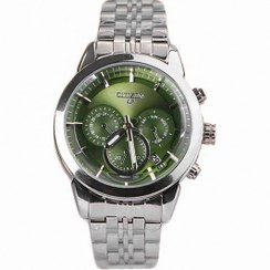 تصویر خرید قسطی | ساعت مچی زنانه سیتیزن طرح سه موتوره نقره ای صفحه سبز L 9766/19 