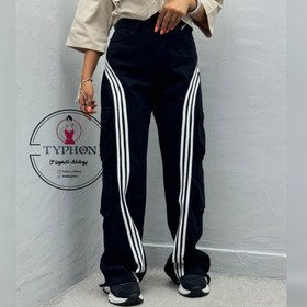 تصویر شلوار بگ ۳ خط کج 